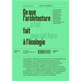 Ce que l'architecture fait à l'écologie